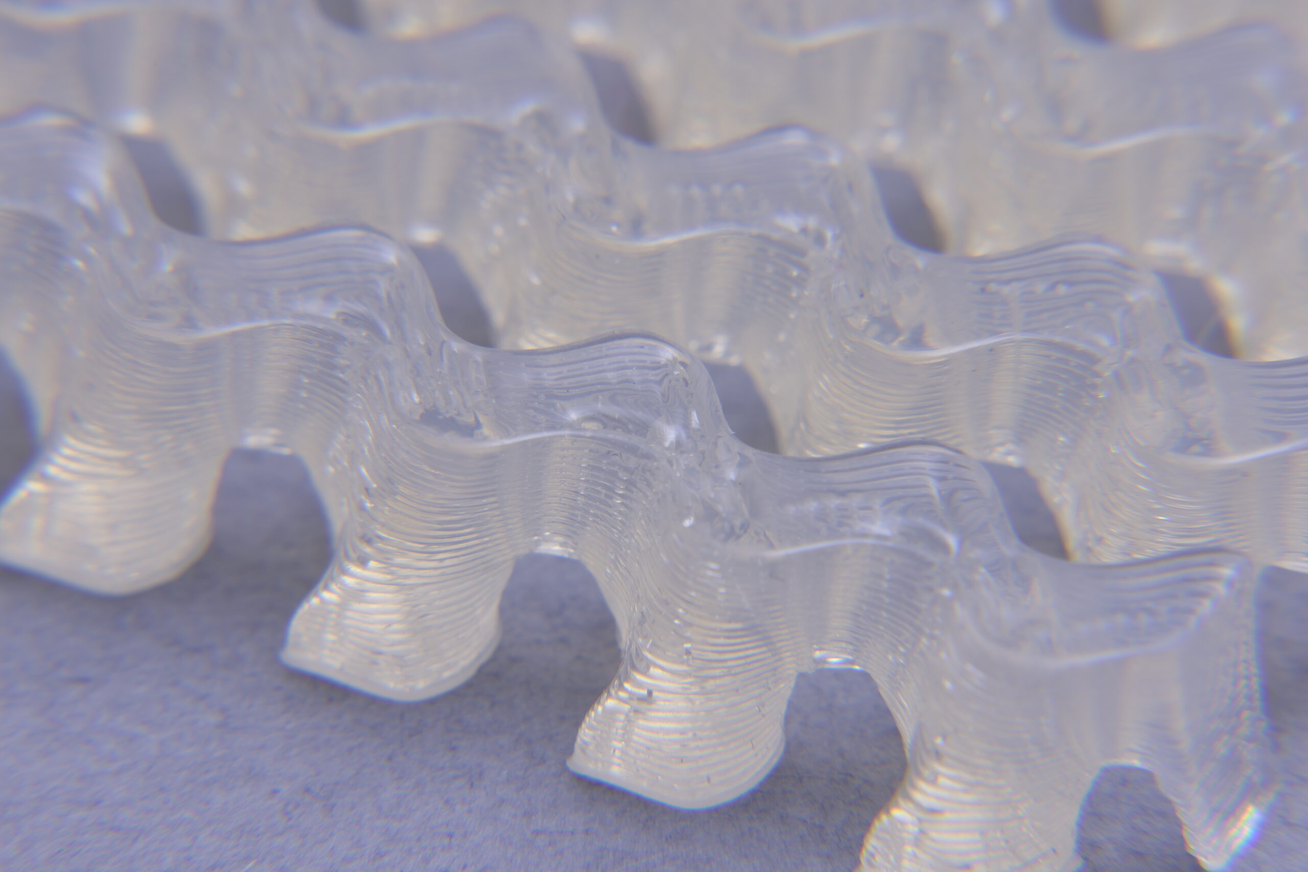 シリコーン3Dプリンターの成形品