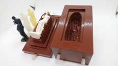 マイクロ波成形の型と成形品(ミロのヴィーナス)